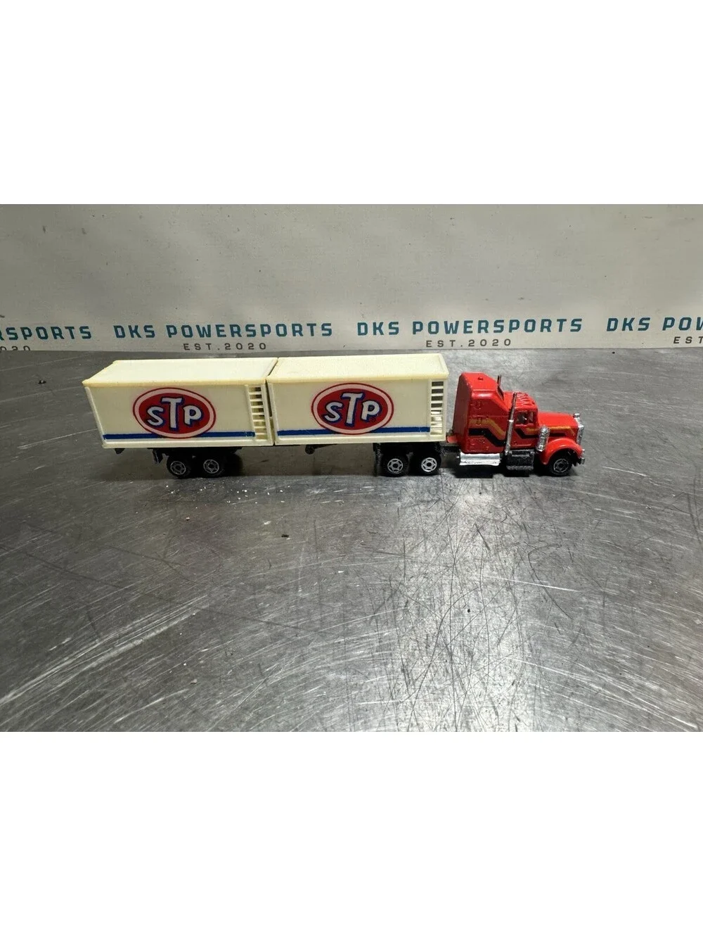 1980s Die Cast Peterbilt ZEE Truck & STP Trailer Hong Kong